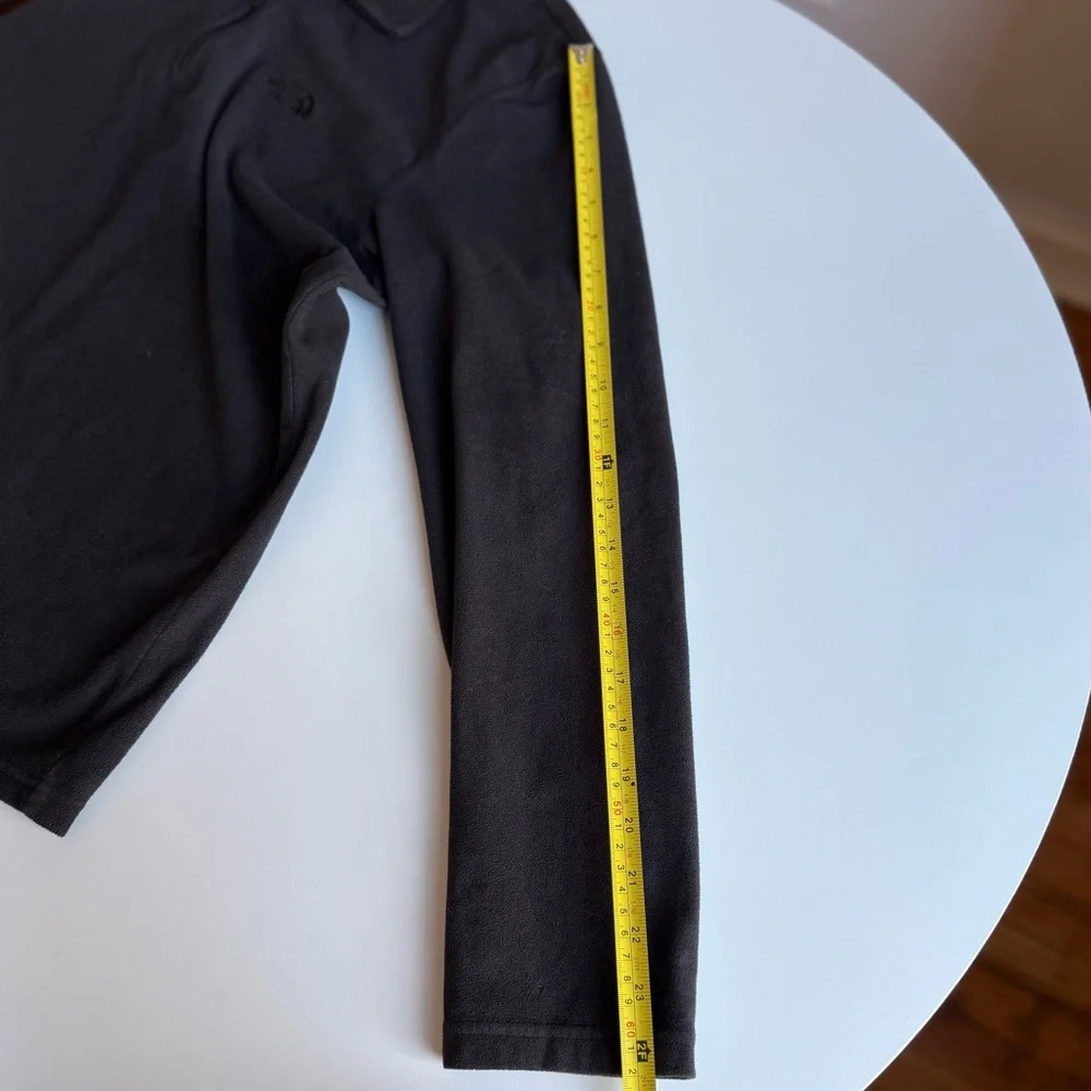 The North Face Fleece Sweater Pullover Men's Black Half-zip Stand collar Size M